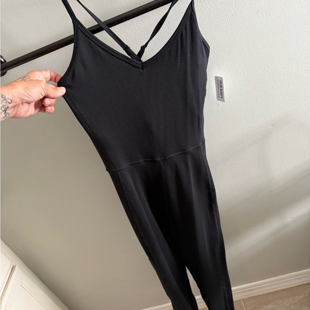 Old Navy Black Strappy Jumpsuit